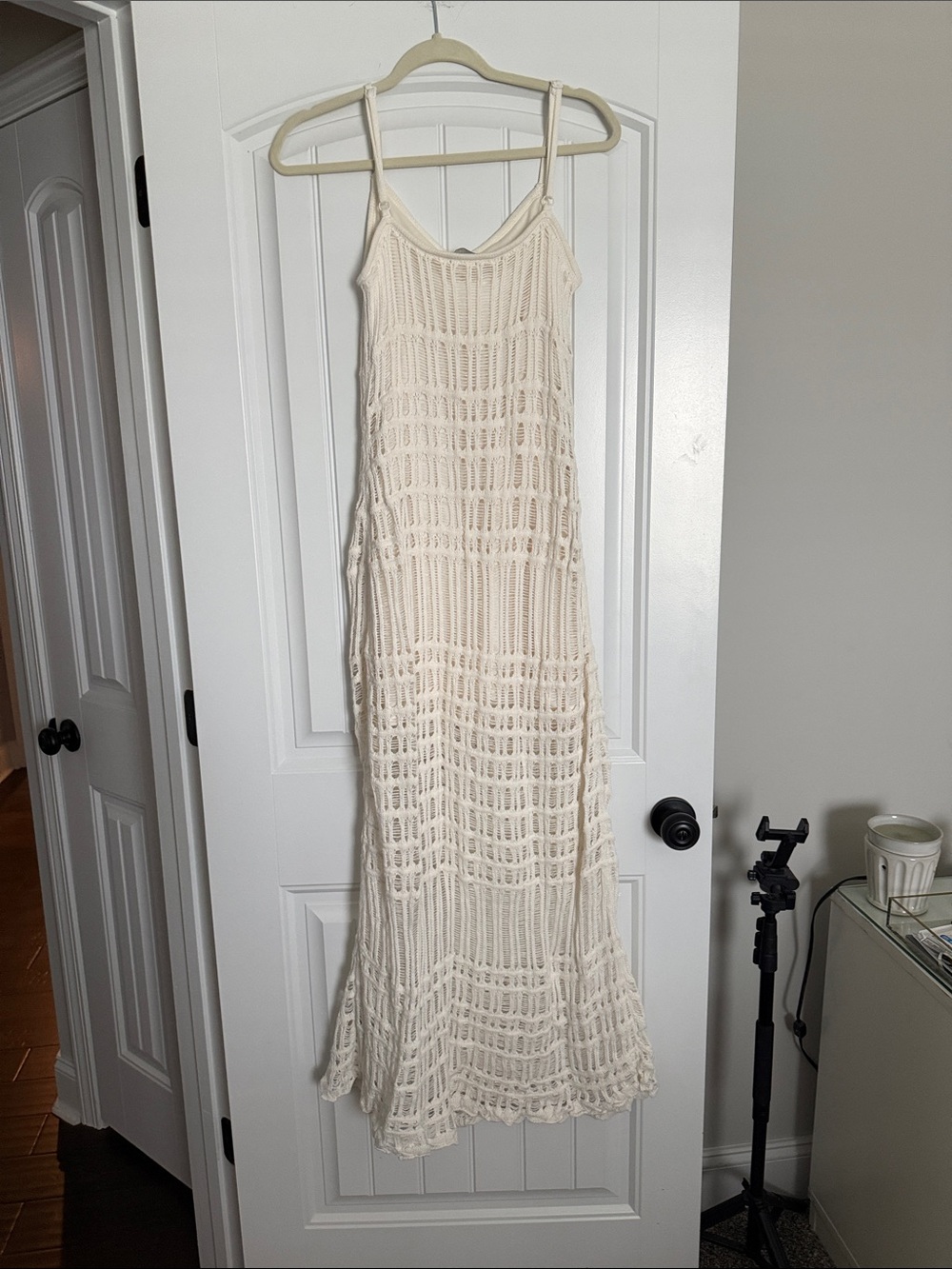 Abercrombie & Fitch Cream Crochet Maxi Dress - Picture 3 of 3